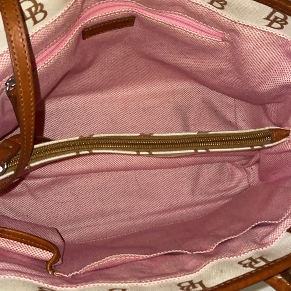 Dooney & Bourke DB Logo Canvas Satchel Crossbody - Picture 10 of 12